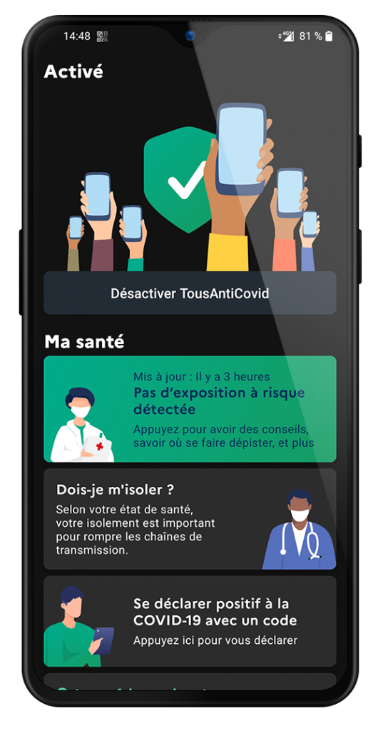 Visuel Bouygues Telecom application anti covid - Novembre 2020