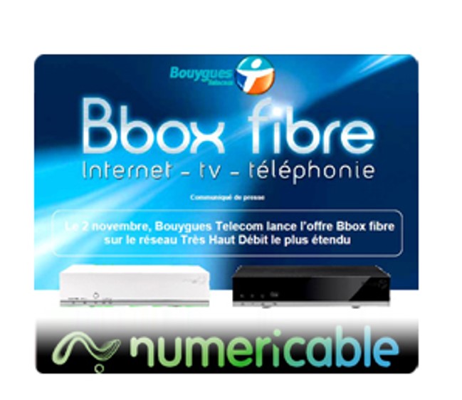 Bbox fibre : Internet - Tv-Téléphonie. Le 2 novembre, Bouygues Telecom lance l'offre Bbox fibre sur le réseau Très Haut Débit le plus étendu