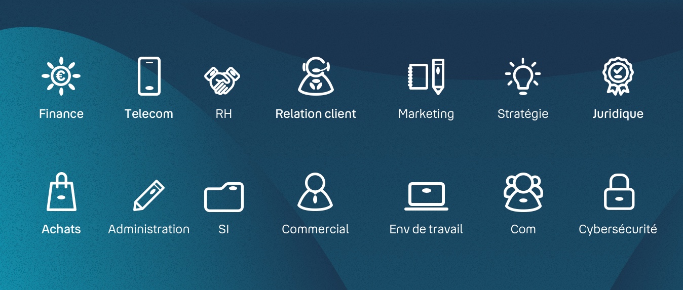 visuel indiquant tous les métiers chez Bouygues Telecom