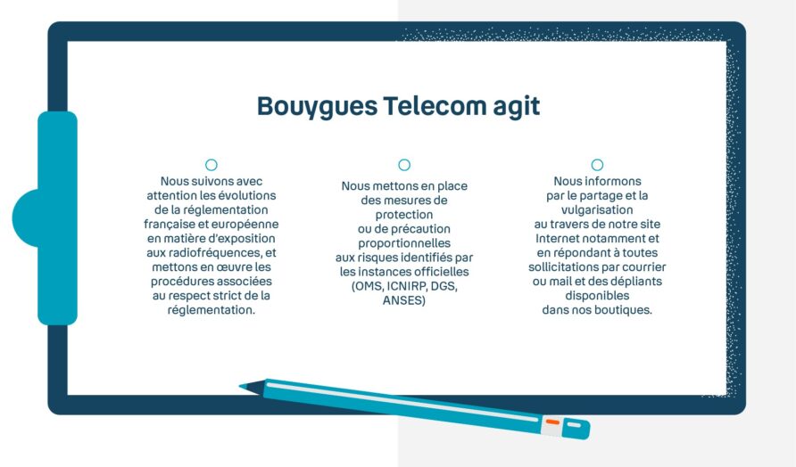 Actions effectuées par Bouygues Telecom concernant les effets des ondes