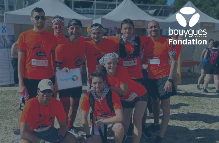 Photo des collaborateurs présents à la Course des Héros