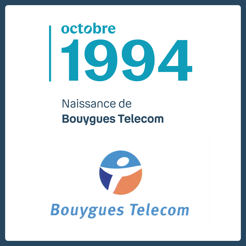 image indiquant la naissance de bouygues telecom en octobre 1994