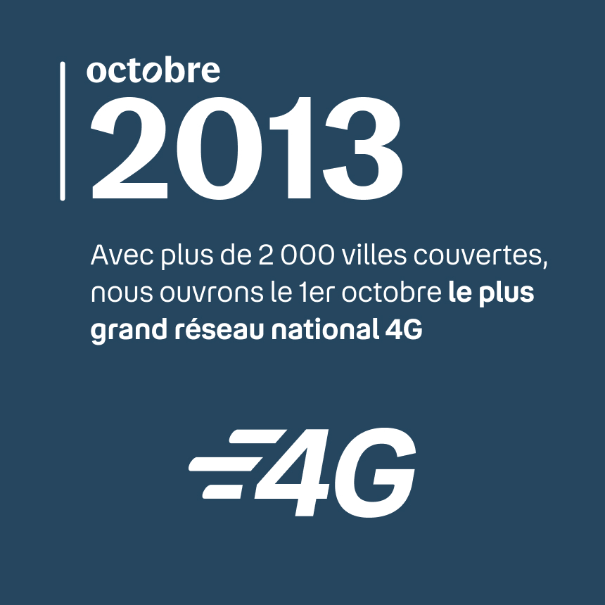 image indiquant le plus grand réseau national 4G en octobre 2013