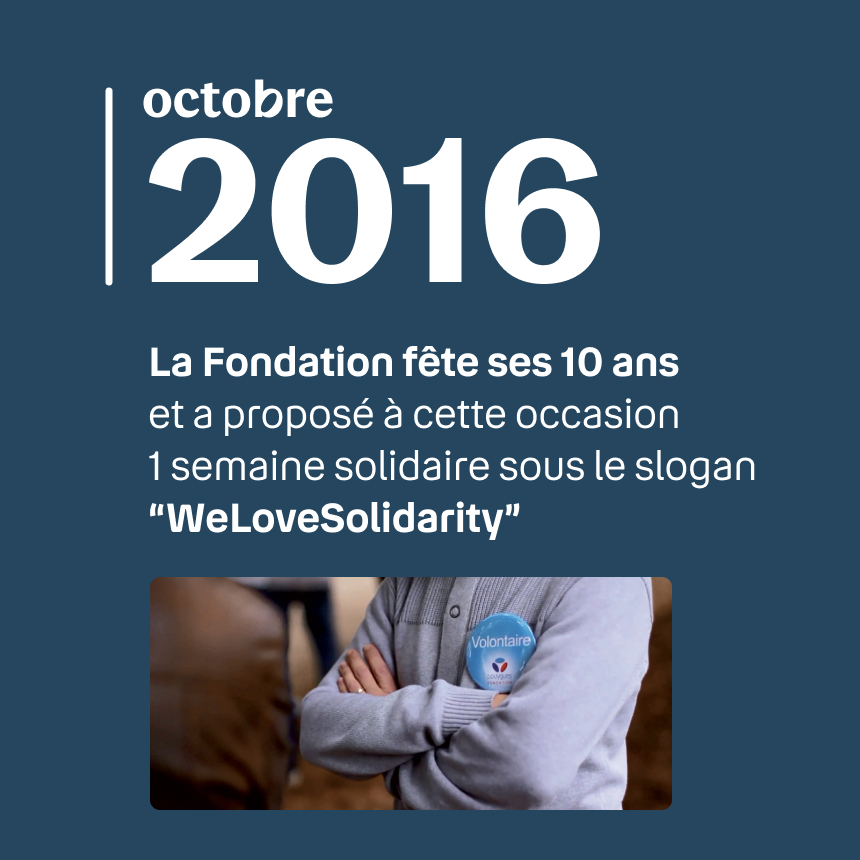 Image de la Fondation célébrant ses 10 ans en octobre 2016
