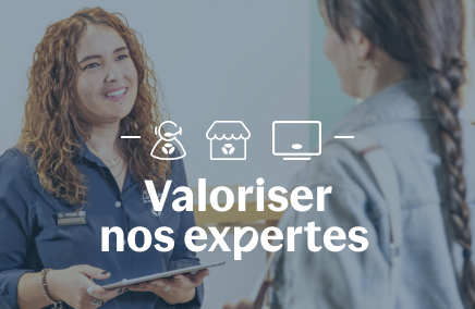 Sabrina avec une cliente
